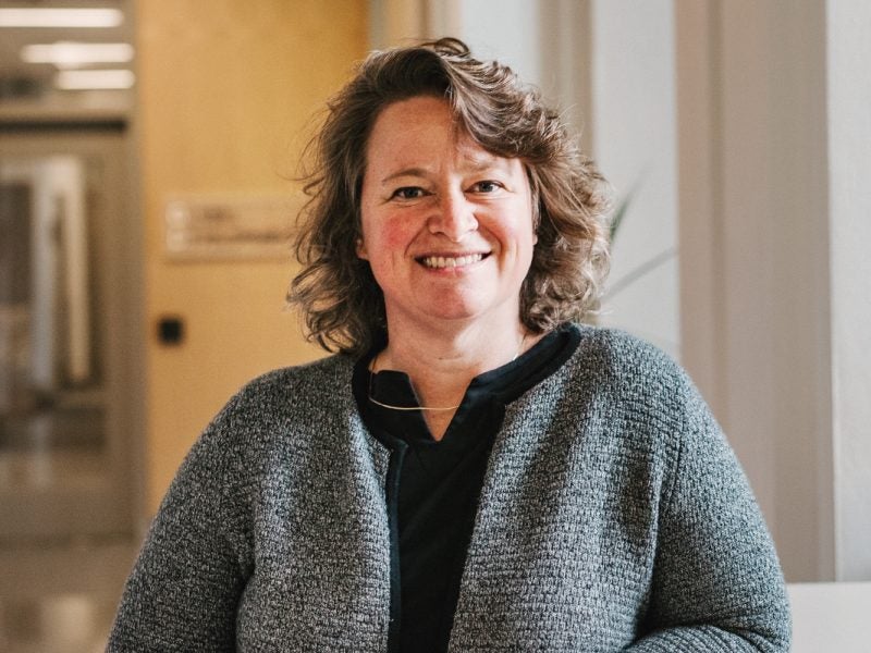 Photo of Suzanne Shu in Warren Hall.