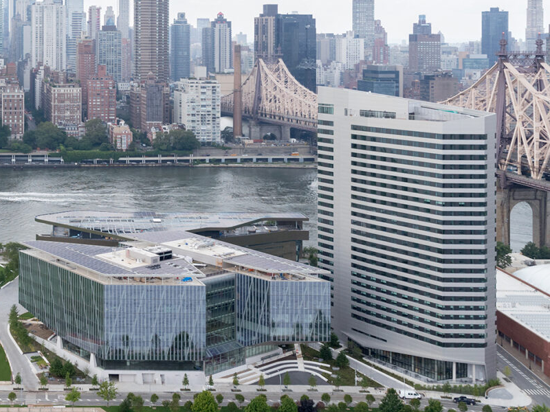 arial view of cornell tech campus