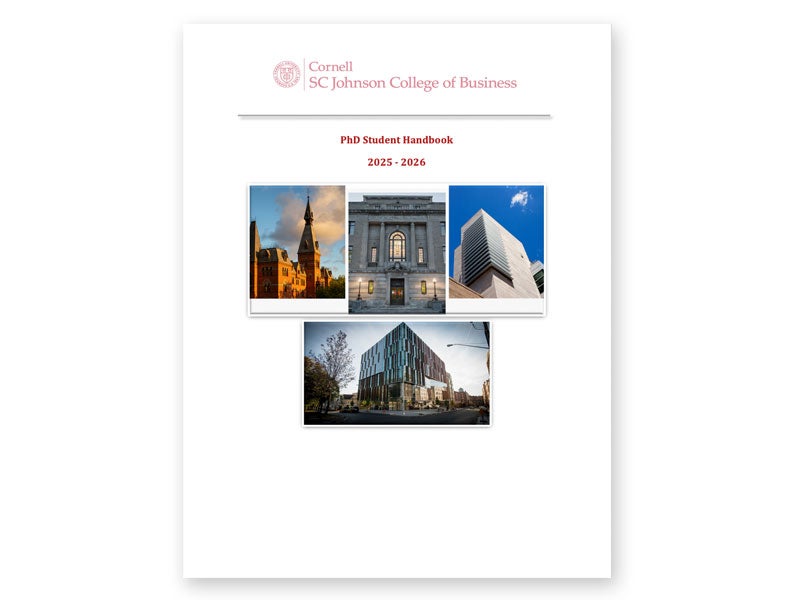Cover image of Ph.D. student handbook.