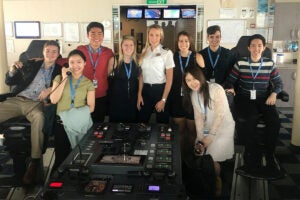 Air and Sea club members on a field trip.