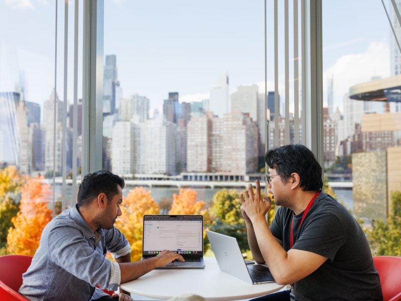 Students at Cornell Tech campus.