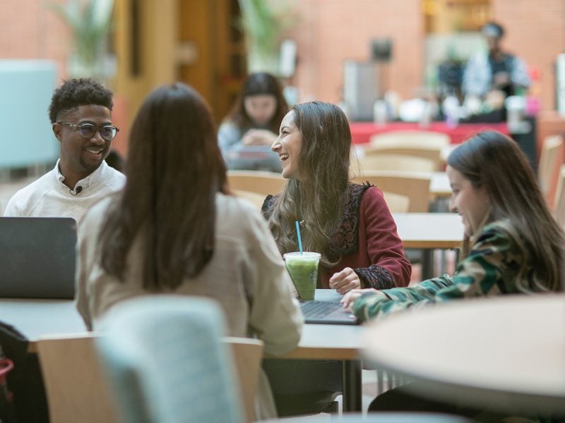 MBA students in Sage Hall
