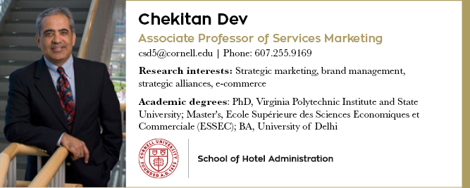 Chekitan Dev, associate professor of services marketing