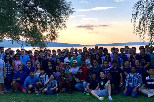 Capping off a great semester with a sunset BBQ party in Stewart Park