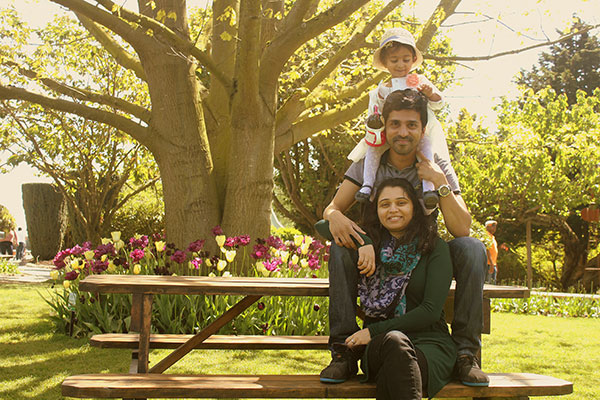 Image of Faris Khader, Executive MBA Metro NY ’19, and his family