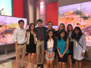 A group of AEM 2700 TAs visited the TIME, Inc. studio, where we got to speak with Karen Kovacs ’86 (second from left), group president of brand and category sales, and tour the recording studio.