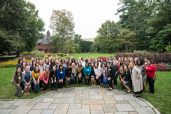 Female faculty, staff, and students at Johnson gathered for the annual Women’s Welcome Reception in September 2017