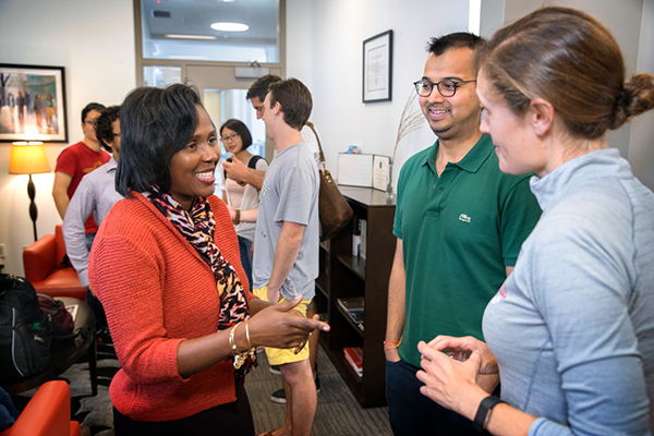 Lynn Wooten with Dyson students