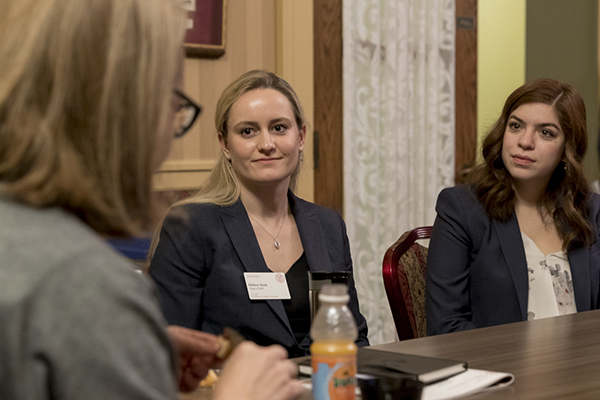 Photo of Marcela and another student during the Marketing Executive Coaching Program
