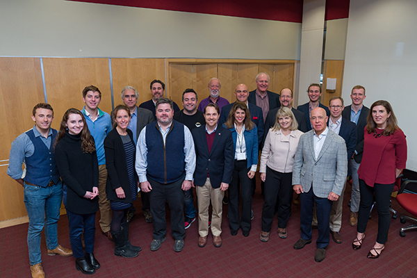 Image of participants in the Communication for Entrepreneurs Roundtable, hosted by the Pillsbury Institute for Hospitality Entrepreneurship.