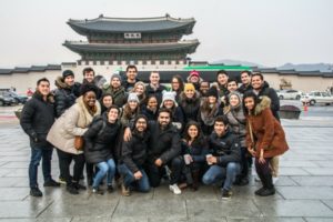 Photo of MBAs in front of Gyeongbokgung Palace in Seoul, South Korea