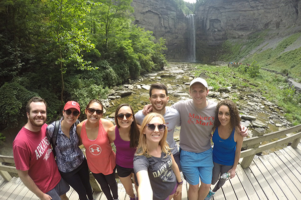 Photo of Johnson MBA students at Ithaca's gorges