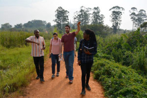 Photo of the group touring the property