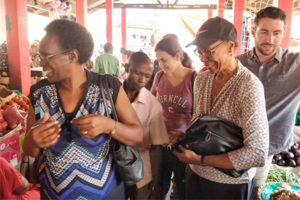 Photo of the group visiting a local market