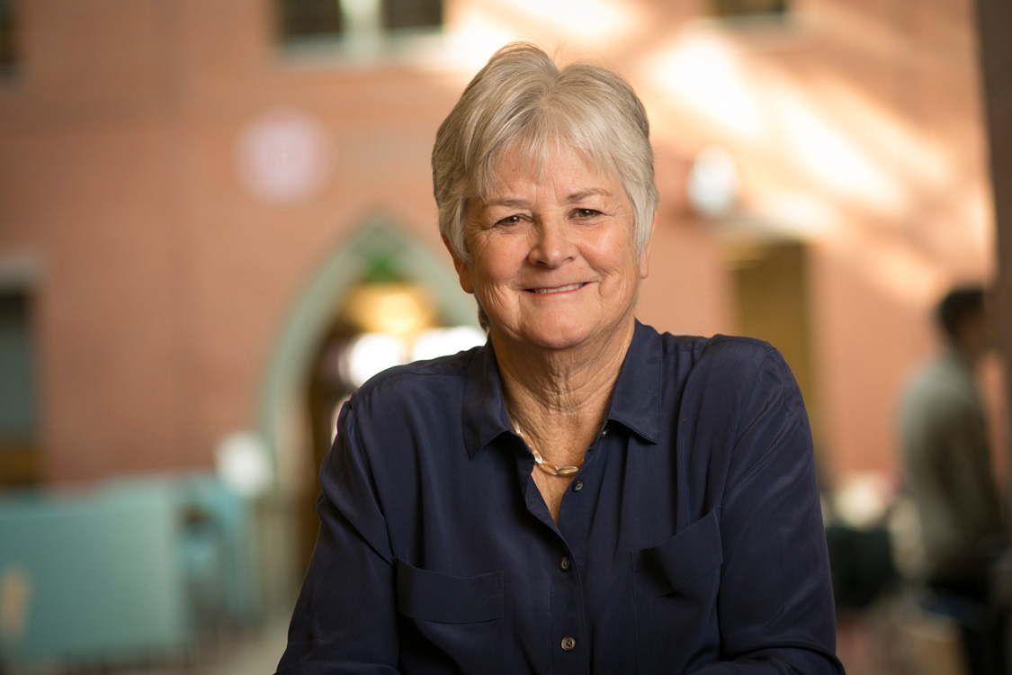 Photo of Professor O'Hara in the Dyson atrium