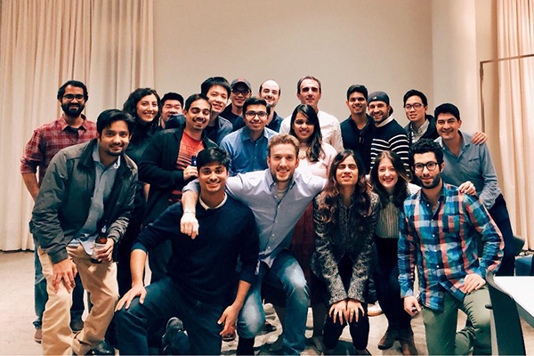 Photo of the group of fintech students at Cornell Tech
