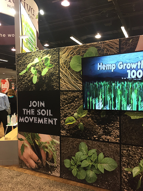 Photo of a booth that says Join the Soil Movement