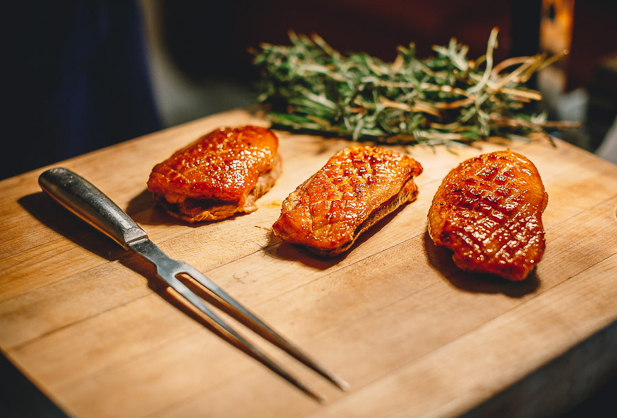 Photo of steaks on a cutting board