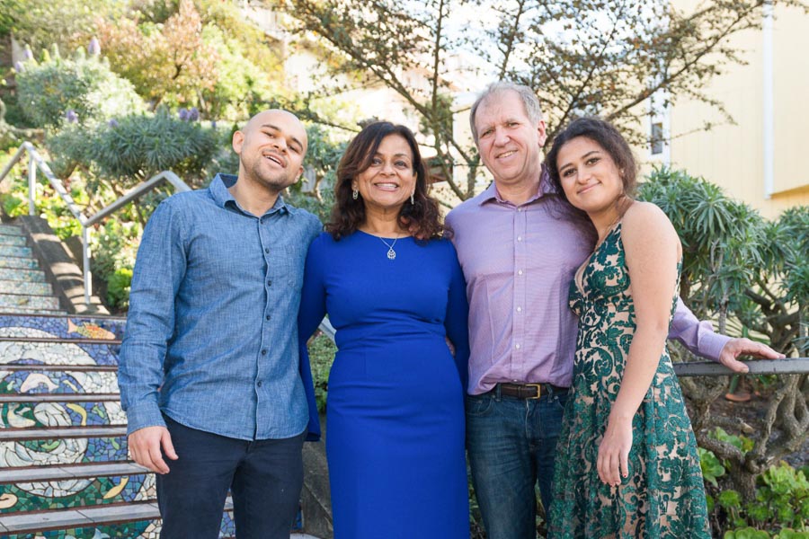 Photo of Bricknell and her family standing outdoors