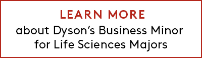 Link to learn more about Dyson's Business Minor for Life Sciences Majors