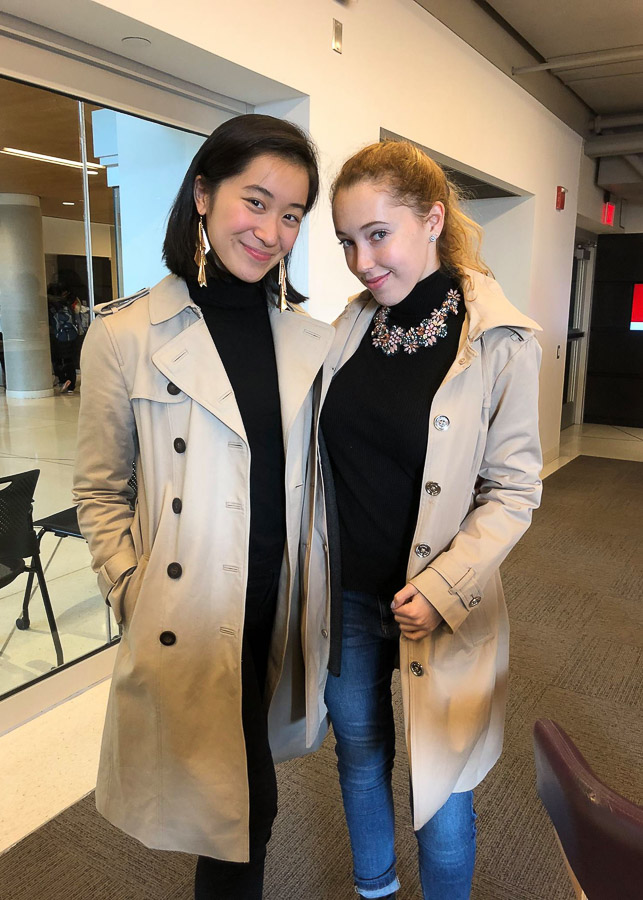 Photo of Eri and a friend wearing matching outfits