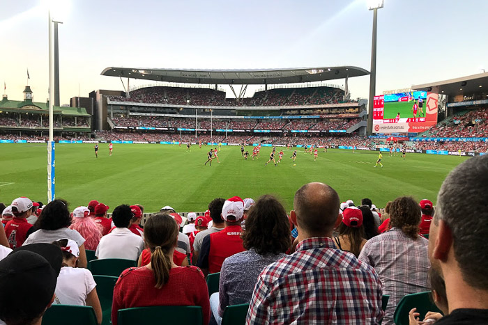 Photo of a field at a sporting event