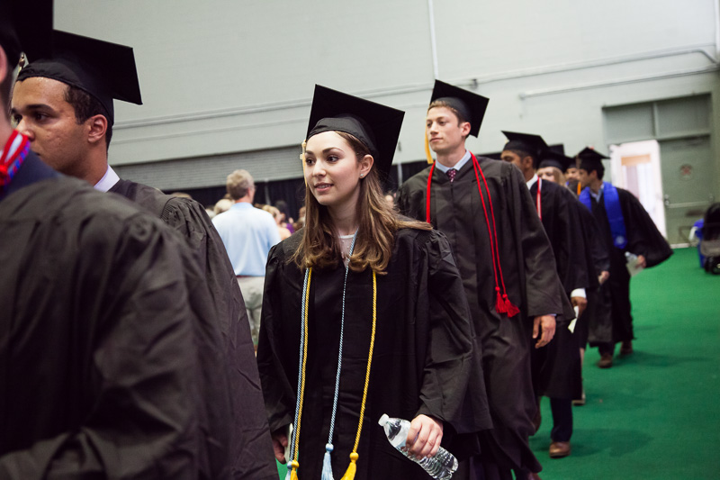 Photo of graduates walking