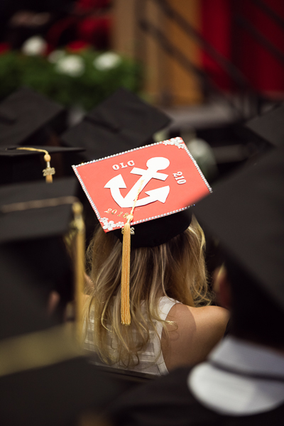 Photo of a graduate's decorated cap