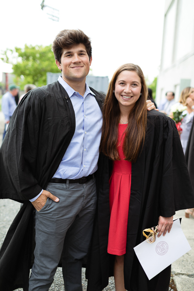 Photo of two graduates
