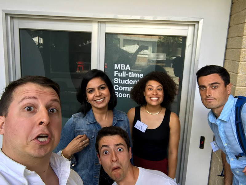 Photo of a group of students making silly faces