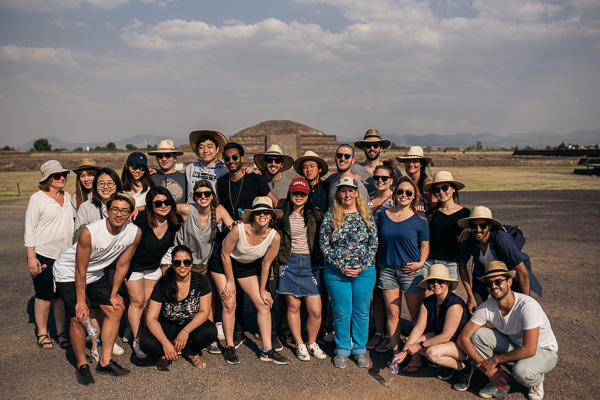 Photo of MMH group in front of pyramids
