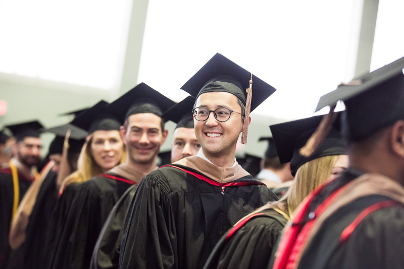 Photo of graduates walking