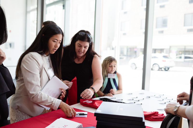 Photo of guests checking in