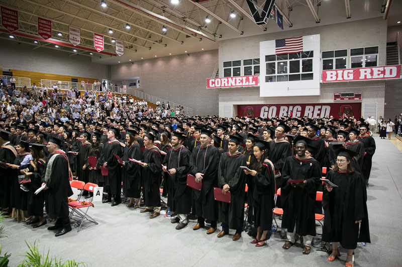 Photo of standing graduates