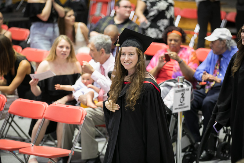 Photo of a female graduate smiling