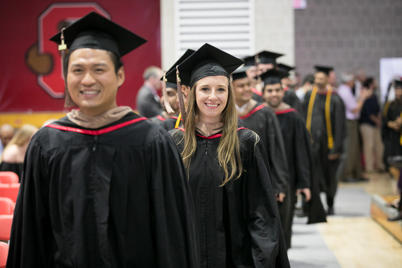 Photo of walking graduates