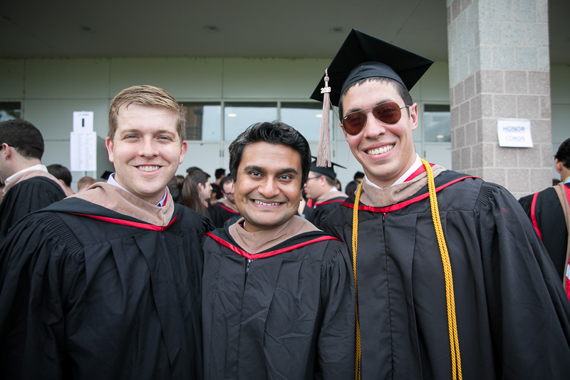 Photo of three male graduates