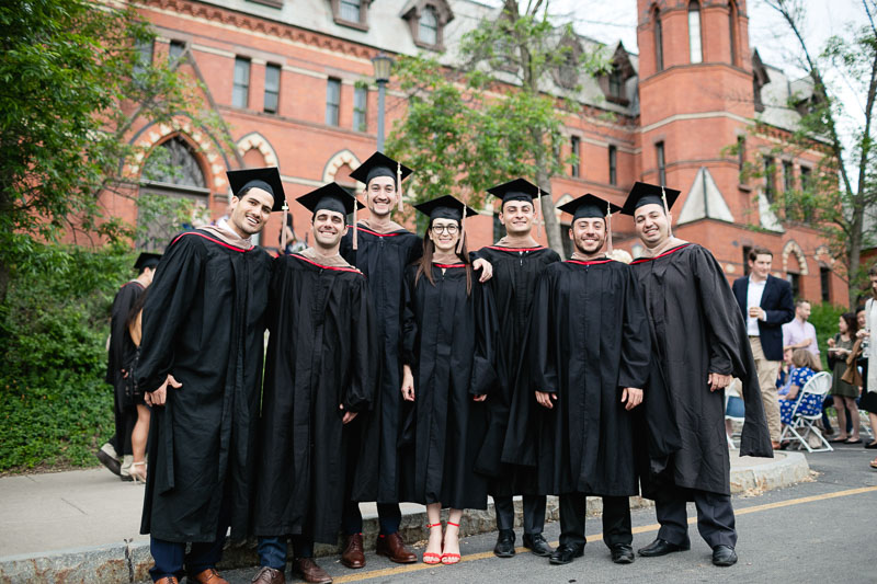 Photo of graduates outside Sage Hall