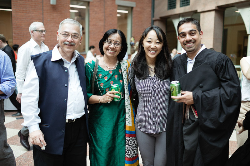 Photo of a graduate and his family