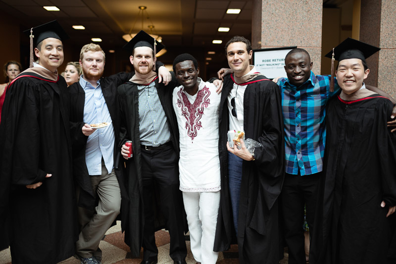 Photo of a graduate and his family