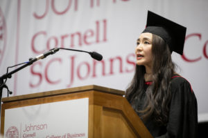 Photo of Ying at the podium