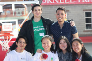 Photo of six people outside at the Jamboree event