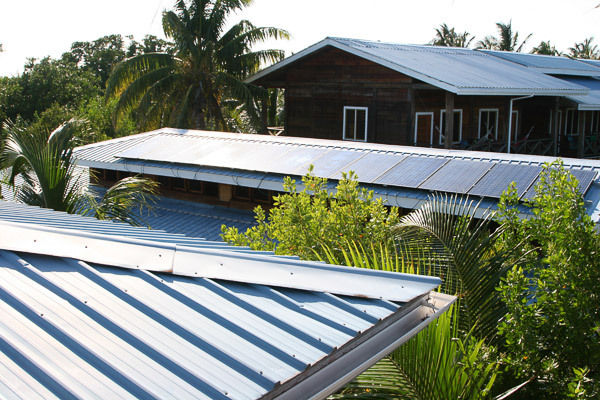 Photo of a tourist destination with solar panels on the roof
