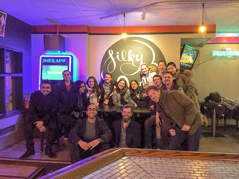 Photo of students in a restaurant