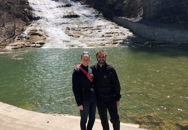 Taylor Fox, Two-Year MBA '19 enjoying a sunny day at Buttermilk Falls State Park