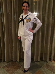 Alexandra in her navy uniform
