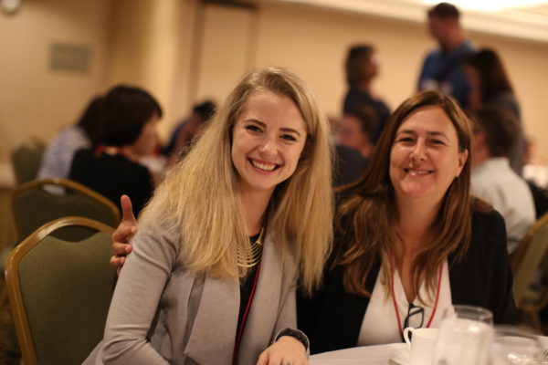 Two women at an event
