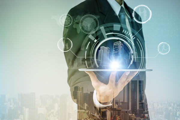 An illustration of data and real estate