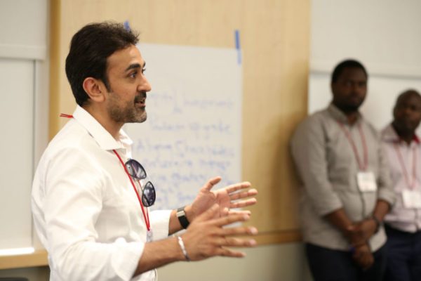 Cornell Executive Education student participating in classroom exercise