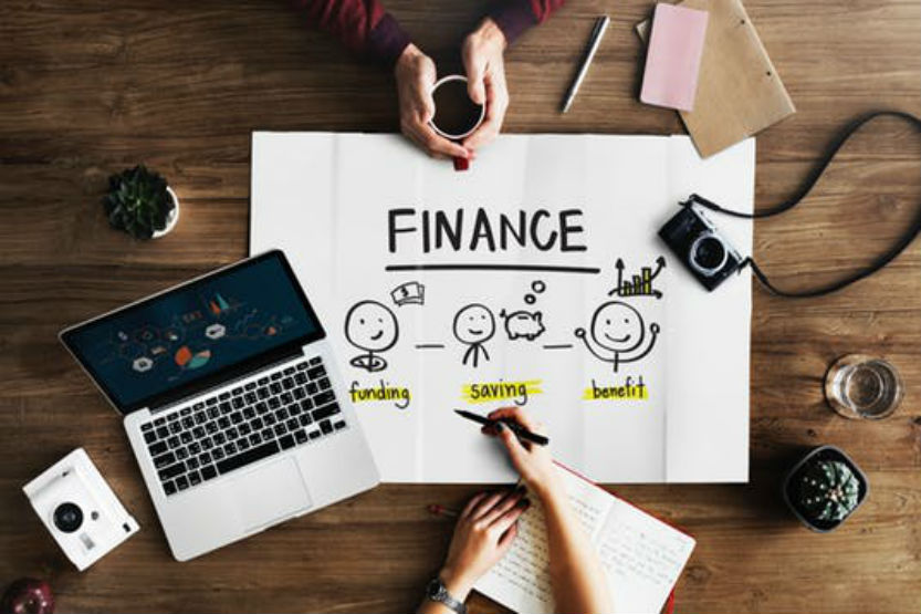 Finance illustration on desk